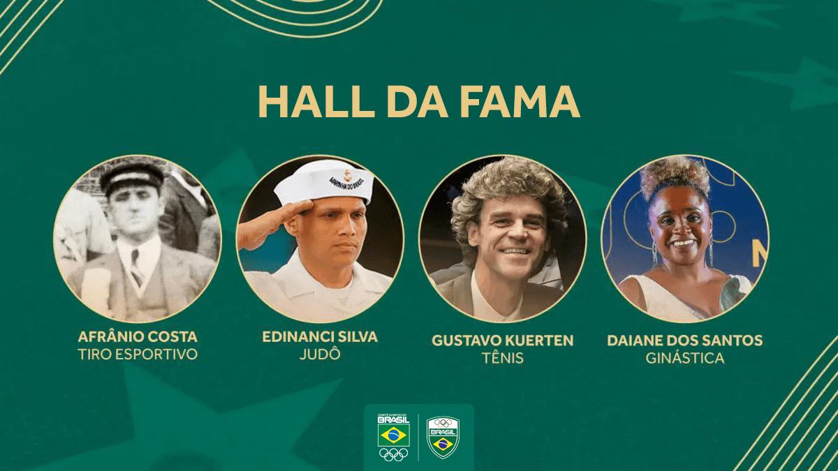 COB homenageia quatro atletas no Hall da Fama em cerimônia no Rio de Janeiro