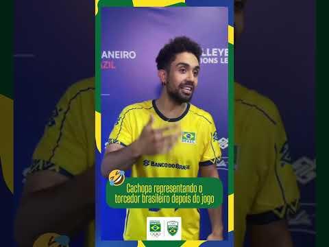 Cachopa totalmente sem voz após a virada do Brasil contra a Ucrânia pela Liga das Nações! 😂